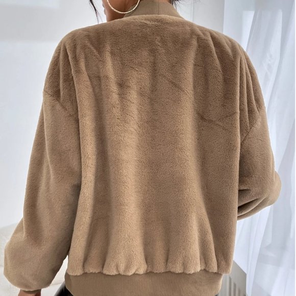 Drop Shoulder Pocket Fleece Jacket - Picture 3 of 5